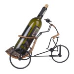 MS017 Asian Style Rickshaw Cyclist Wine Holder 